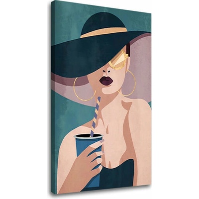 Obraz na plátne ŽENA V KLOBÚKU 002 - 40x60 cm