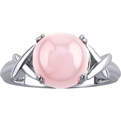 Silvego Stříbrný prsten Donel s přírodním růženínem JST15487RRO