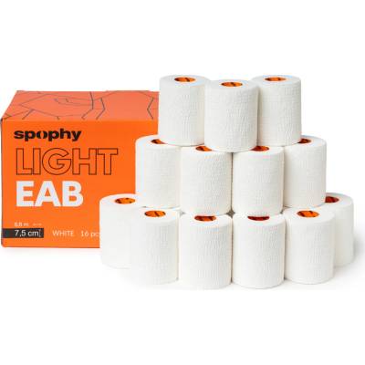 Spophy Light EAB Tape elastická adhezivní bandáž bílá 7,5 cm x 6,8 m 16 ks