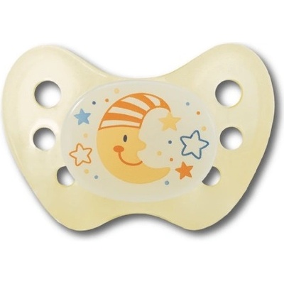 Dentistar Силиконова светеща залъгалка Dentistar - Луна, размер 2 (22293)