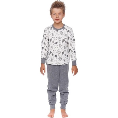 Detské vianočné pyžamo Snowman biela