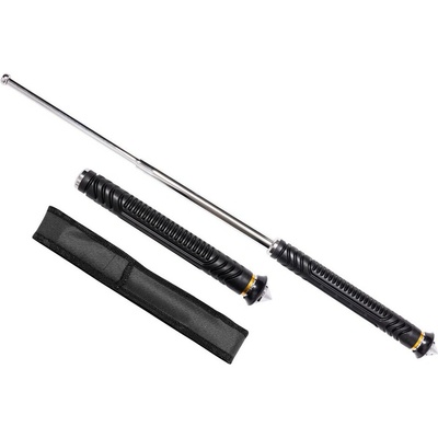 Bullshop Teleskopický obušok BSH ADVENTURE P-116 21″ 52 cm strieborný s rozbíjačom skla a puzdrom