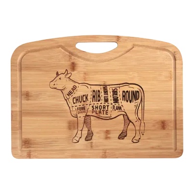 Horecano Бамбукова гравирана дъска с улей 39/28/1.5cm (BW1060L) (0116251)