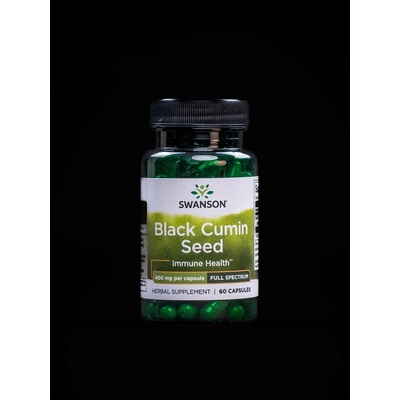 Swanson Černý Kmín Black Cumin 400 mg 60 kapslí