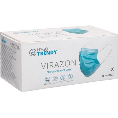 Hygotrendy VIRAZON 3vrstvá rúška modrá 50 ks