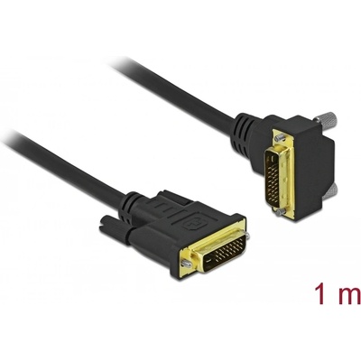 Delock DVI кабел 24+1 мъжки - 24+1 мъжки извит 1 м