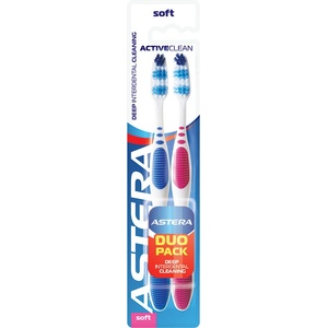 Astera Четки за зъби Active Clean Duo Pack, Soft, 2 броя