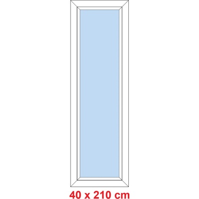 Soft Plastové okno 40x210 cm, FIX bílá, levé