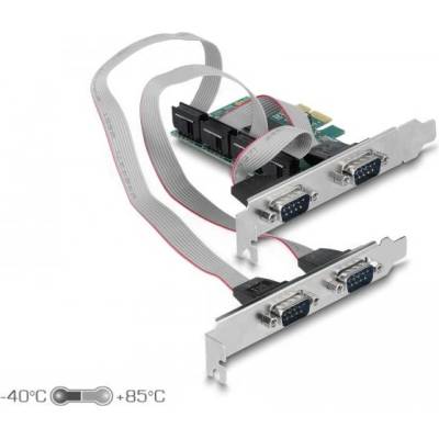 Delock PCI Express карта DeLock, 4 x Serial RS-232 - 90410 (90410)