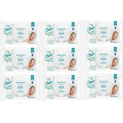 Dada Vlhčené ubrousky Pure Care Aqua 9 x 52 ks