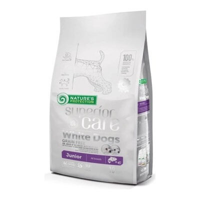 Nature's Protection Superior Care White Dogs Junior Grain Free Salmon 10 kg