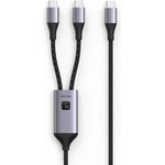Techly Double USB-C Cable 100W 2x USB-C for Fast Charging PD QC PPS