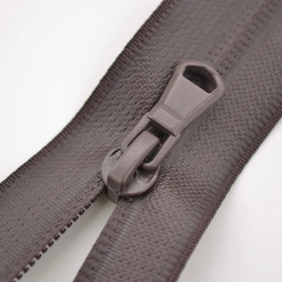Takoy Zip Sarah voděodolný se dvěma jezdci 5 mm - tmavě hnědá 95 cm