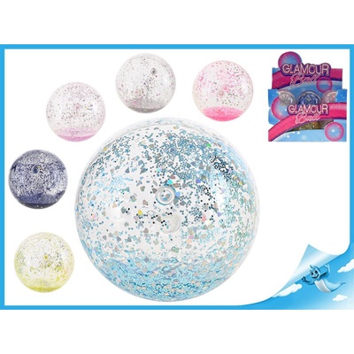 Hopík 10 cm s třpytkami a srdíčky