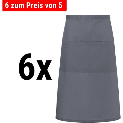 G.Gastro 6 Kusů Karlowsky Bistro zástěra Basic antracit D9785490