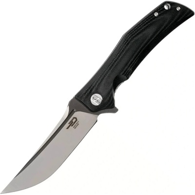 Bestech SCIMITAR D2, Šedá+satin, Černá G10 BG05A-2