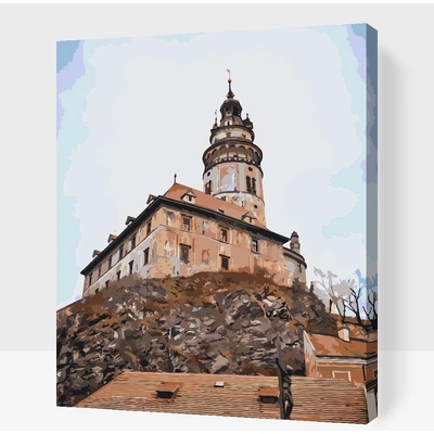 Painting Queens Malování podle čísel Zámecká věž v Českém Krumlově 60 x 80 cm plátno na rámu PBN/CESKYKRUMLOV3/60 x 80/W