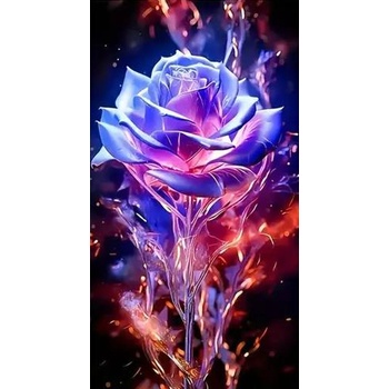 Norimpex - Puzzle Diamant painting: White rose 30x40cm - 1 - 39 piese