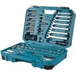 Makita Комплект ръчни инструменти makita 3/8" битове/вложки/гаечни ключове с отворен край/тресчотка, 120 части e-06616 (e-06616)