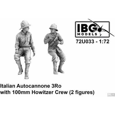 IBG Italian Autocannone 3Ro with 100mm Howitzer Crew 3d printed set 2 figures 1:72