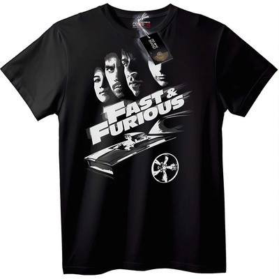 NOONEBRAND Тениска Fast & Furious филм с кола - S, White