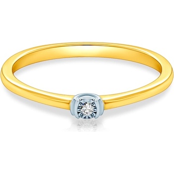 SAVICKI Годежен пръстен savicki: двуцветно злато, диамант