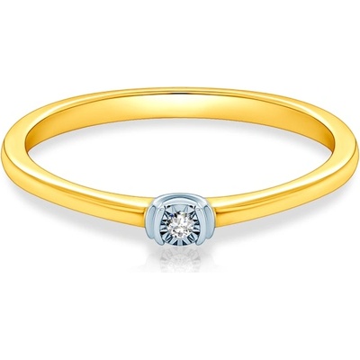 SAVICKI Годежен пръстен savicki: двуцветно злато, диамант