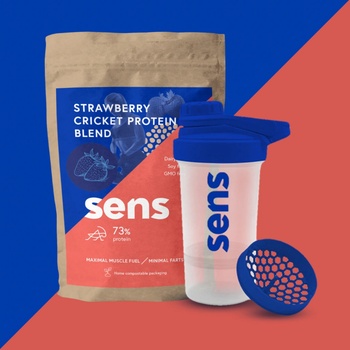 Sens Foods Jahodový šejk s cvrččím proteinem 455 g