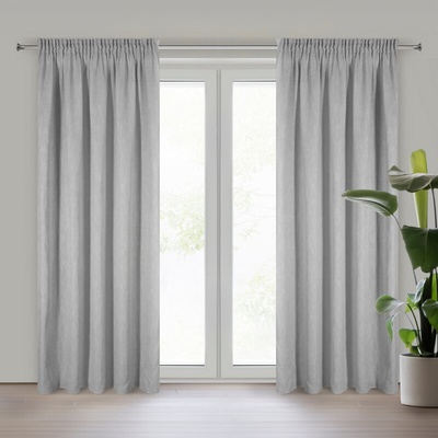 Takoy Závěs JUDITA z látky s příměsí lnu s efektem deště v eko stylu 140 x 300 cm-HF-442131 | 140 x 300 cm
