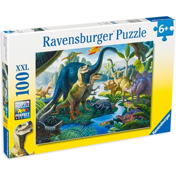 Ravensburger Пъзел Ravensburger от 100 XXL части - Земя на динозаври (10740)