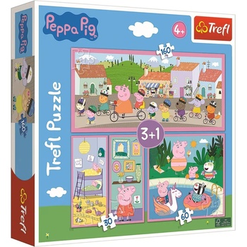 Trefl Пъзел Trefl 4 в 1 - Прасенцето Пепа (93108)