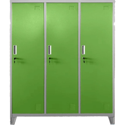 МЕТАЛЕН ШКАФ cr-1604-3 jz - СИВ/ЗЕЛЕН