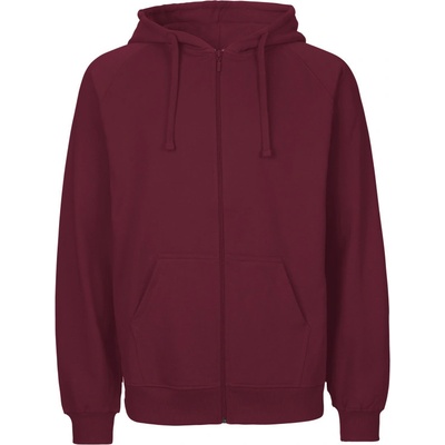 Neutral mikina s kapucí O 63301 na zip pánská COT77633106602 bordeaux