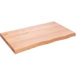 vidaXL Стенен рафт светлокафяв 100x60x(2-6) см обработен масивен дъб (363691)