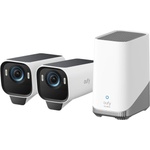 Anker Anker Eufy EufyCam S3 Pro WiFi комплект две камери с HomeBase 3, 4K, BionicMind, MaxColor Vision, соларен панел (T88923W1)