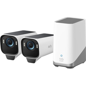 Anker Anker Eufy EufyCam S3 Pro WiFi комплект две камери с HomeBase 3, 4K, BionicMind, MaxColor Vision, соларен панел (T88923W1)