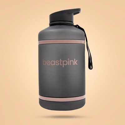 GymBeam BeastPink Спортна бутилка Hyper Hydrator 2, 2 l Grey