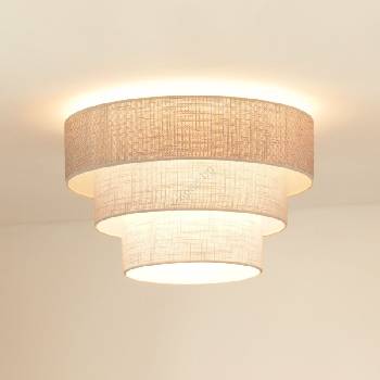 Brilagi - Плафон ALASKA LUNETA 1xE27/15W/230V Ø 45 см сив/кремав (BG1149)