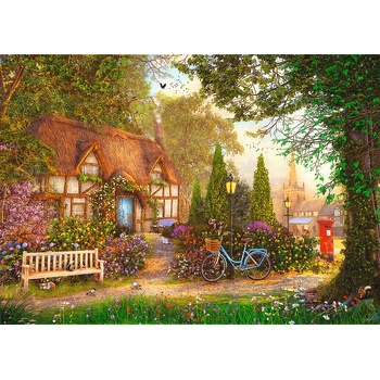 Image 1 of Trefl - Puzzle Puzzle Premium Plus Tea Time: Thatched Cottage - 1 000 piese