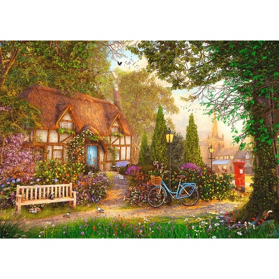 Trefl - Puzzle Puzzle Premium Plus Tea Time: Thatched Cottage - 1 000 piese