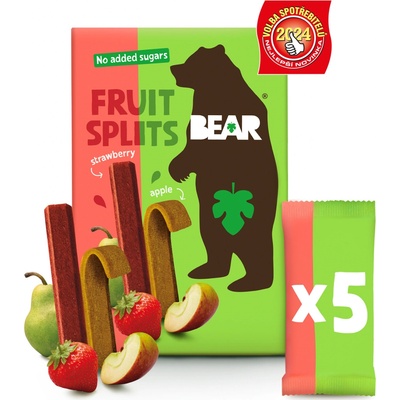 BEAR Fruit splits jahoda a jablko 5 x 20 g