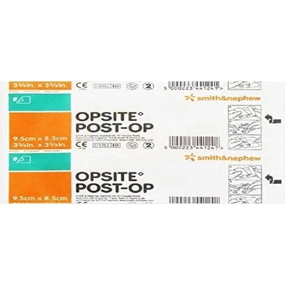 SMITH and NEPHEW Opsite Post-Op 9,5 cm x 8,5cm, absorpční krytí s polštářkem pro krytí pooperačních ran 20 ks