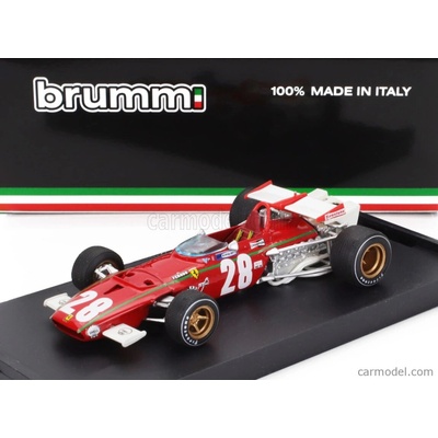 Brumm Ferrari F1 N 28 Belgium Gp 1970 Ignazio Giunti Červená Bílá 1:43