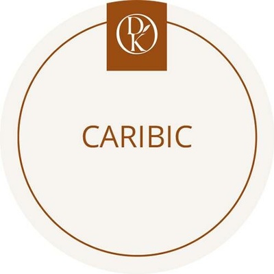 Davídkovo koření Etiketa Caribic béžová průměr 4,5 cm 1 ks