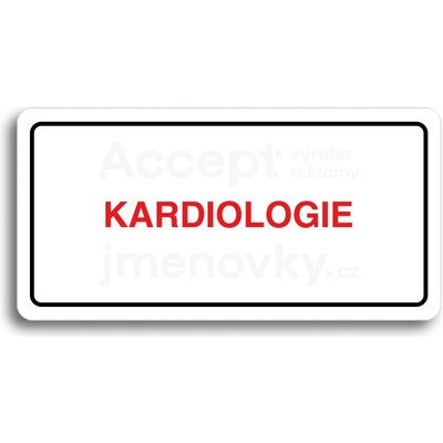 ACCEPT Piktogram KARDIOLOGIE - bílá tabulka - barevný tisk