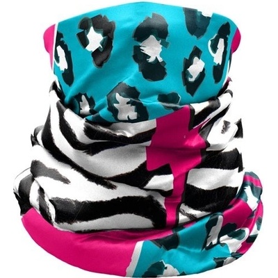 Nákrčník Crazy Idea Neck Gaiter Light zebra black