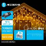 Aigostar - LED външна коледна гирлянда 100xLED/8 функции 8x0, 6m IP44 топло бяло (AI1408)