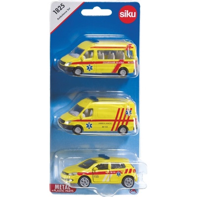 Siku 182506100 set ambulancia sada 3 áut