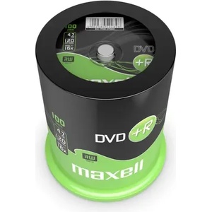 Maxell DVD+R MAXELL, 4, 7 GB, 16x, 100 бр. CAKE BOX (ML-DDVD-plusR4.7-100SH-C) - xtreme
