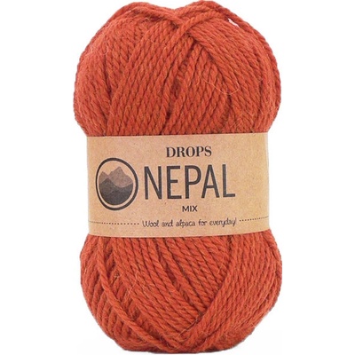 Příze DROPS Nepal mix 2920 - tmavá oranžová